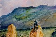 Hay time watercolour