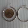 earrings large silver hoops Image 2