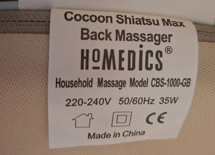HoMedics ShiatsuMax Cocoon - Electric Heated Shiatsu Back Massager