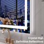 Bathroom Mirror With LED Lights, 70x100cm Wall Mounted Vanity Mirror, 3 Colours Dimmable, Illuminated Backlit Demister Pad, HD Tempered Glass IP44, Vertical or Horizontal Image 7