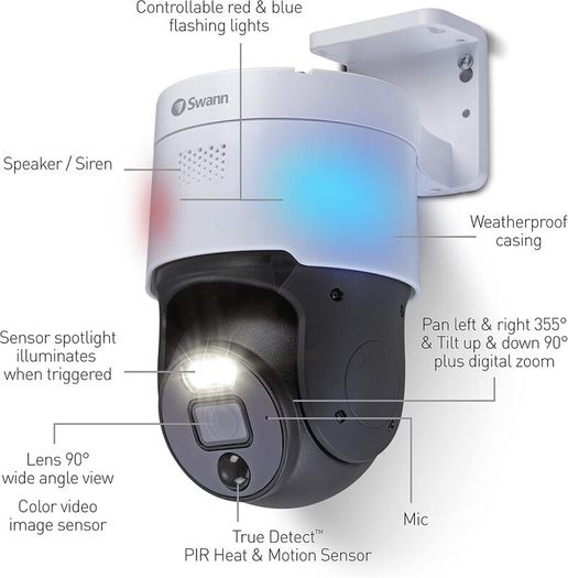 Swann SWNHD-900PT-EU 4K Pan-Tilt Add-On Outdoor Camera