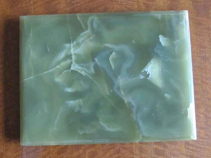 Unique Rare Brazilian Dark Green Onyx Plinth / Base