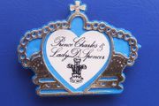 Prince Charles &amp; Lady Diana Spencer royal wedding 1981 - a large souvenir plastic badge