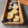 Vintage Wooden Draughts Game Pieces Image 5