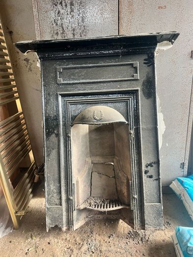 Antique Cast Iron Fireplace Fire Grate Vintage Period Piece