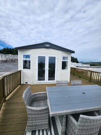 Static caravan on site