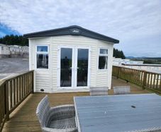 Static caravan on site