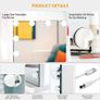 Hollywood Vanity Mirror with Lights, 50x42cm Large Lighted Makeup Mirror with 14 Dimmable LED Bulbs, Touchscreen Control, Cosmetic Tabletop Mirror for Bedroom, Dressing Room (FREE POSTAGE) Image 3