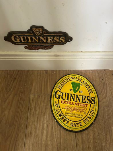 Guinness cast iron signs