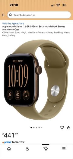 Apple Watch Series 12 42mm Bronze Al Olive (BRAND NEW)