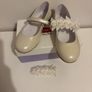 Ivory Leather Girls Communion Shoes Image 3