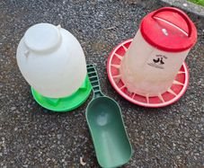 Chicken Feeder, Shovel and Water Container  - NO HOLDING COLLECTION ONLY