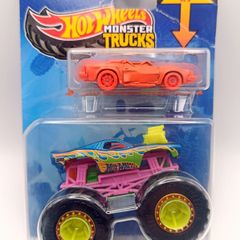 Hot Wheels 2024 Monster Trucks Rodger Dodger Combo with Crushed Car 1:64 New