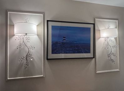 Set of 3 Crystal Branch Wall Lights