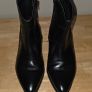 Black Leather Boots Size 5 Image 2