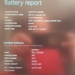 Dell Latitude 3510,i5 Cpu (10th gen) 16 GB, 512 GB Storage .