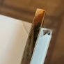 Gold Metal Side Table / Console Table Cracked Top Image 5