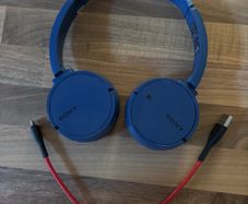 Blue Sony Headphones