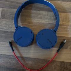 Blue Sony Headphones