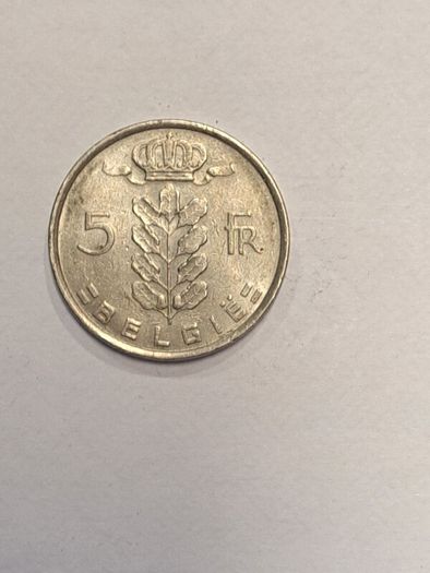 Belgium 5 francs coin