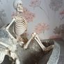 Large halloween skeleton candle stand Image 4