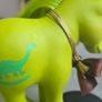 Custom Hand Painted Dinosaur using a 1982 MLP G1 My Little Pony Image 3