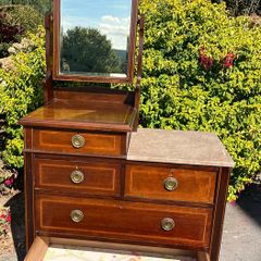 Antique Mahogany Vanity Chest
