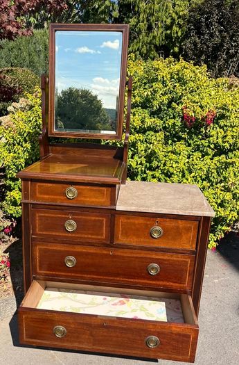 Antique Mahogany Vanity Chest