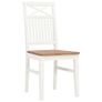 Dining Chairs 2 pcs White Solid Oak Wood Image 3