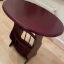 Vintage 1970's mahogany oval occasional table with magazine storage Image 2