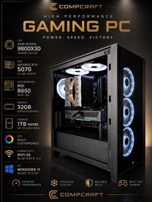 Gaming Pc 9800x3d |/rtx 5070 /32gb Ddr5 / 1 Tb