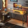 147CM L-Shaped Desk with Power Outlets & LED Lights Image 4