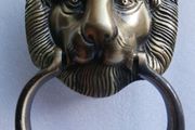 Vintage Brass Lion Head Door Knocker