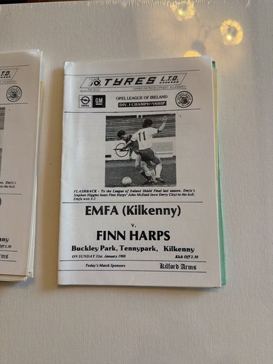 Opel League of Ireland. EMFA - Kilkenny. Match Programmes Bundle. 1980s. 19 in Total.
