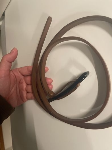 Faux leather waist belt