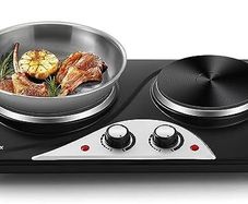 Electric Hobs 2500W Electric Hot Plates for Cooking Portable Hob with 2 Cast Iron Rings/with Dual Temperature Control