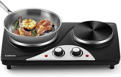 Electric Hobs 2500W Electric Hot Plates for Cooking Portable Hob with 2 Cast Iron Rings/with Dual Temperature Control
