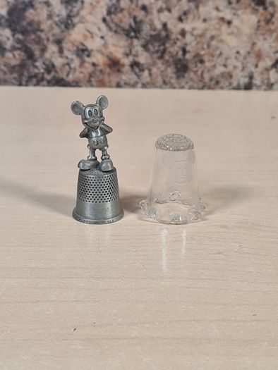 Vintage Disney Mickey Mouse Thimble X 2 Walt Disney World