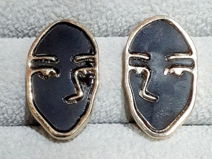 Tribal Face Stud Earrings
