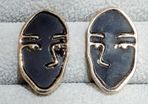 Tribal Face Stud Earrings
