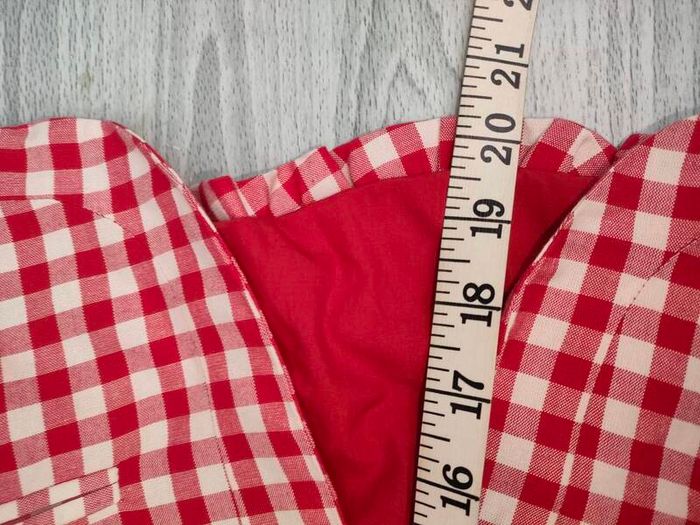Cute Red and White Gingham check blazer size 8