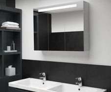 LED Bathroom Mirror Cabinet 88x13x62 cm