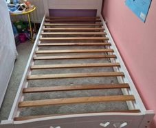 Solid wood single bed