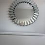 : Round Sunburst Starburst Wall Mirror - Smoked Grey Silver - 80cm Image 3