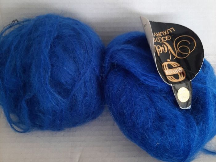 Mohair wool Royal blue