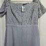 OASIS SILVER GREY LACE BARDOT TOP MAXI A formal dress and great for a bridesmaid or party Size UK18 Image 4