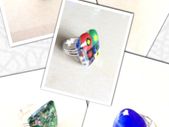 Handmade Glass Fused Rings - FREE DELIVERY - Choose Colour