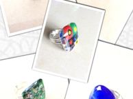 main image for ad Handmade Glass Fused Rings - FREE DELIVERY - Choose Colour