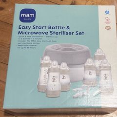 Mam Microwave Steam steriliser and 3 160ml bottles