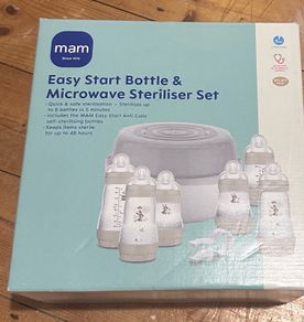 Mam Microwave Steam steriliser and 3 160ml bottles